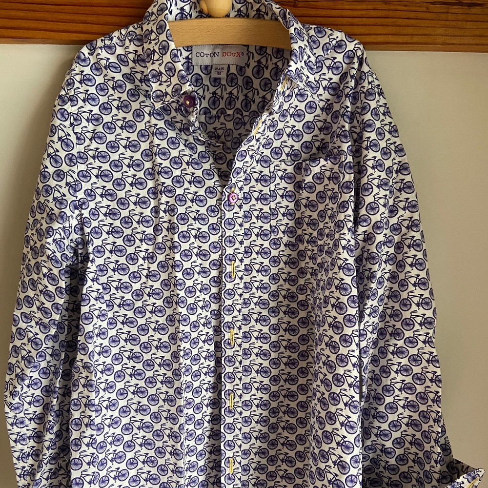 Coton Doux Boys button-up Bike Shirt